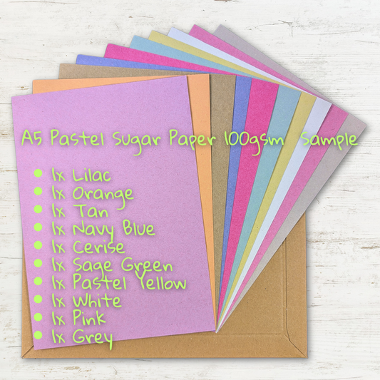 Pastel Assorted Sugar Paper Sample Pack