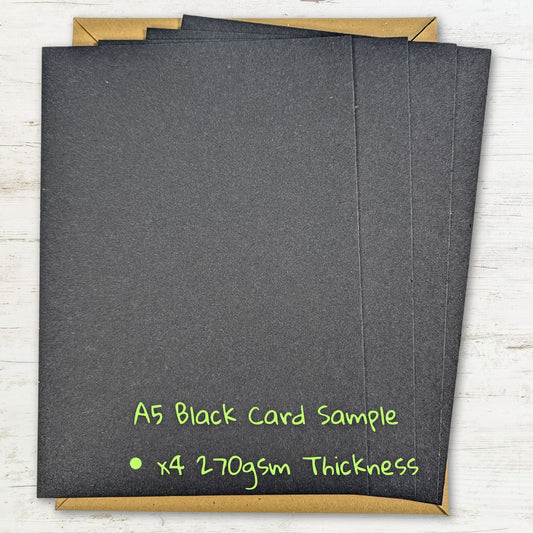 Recycled Black Card Sample Pack