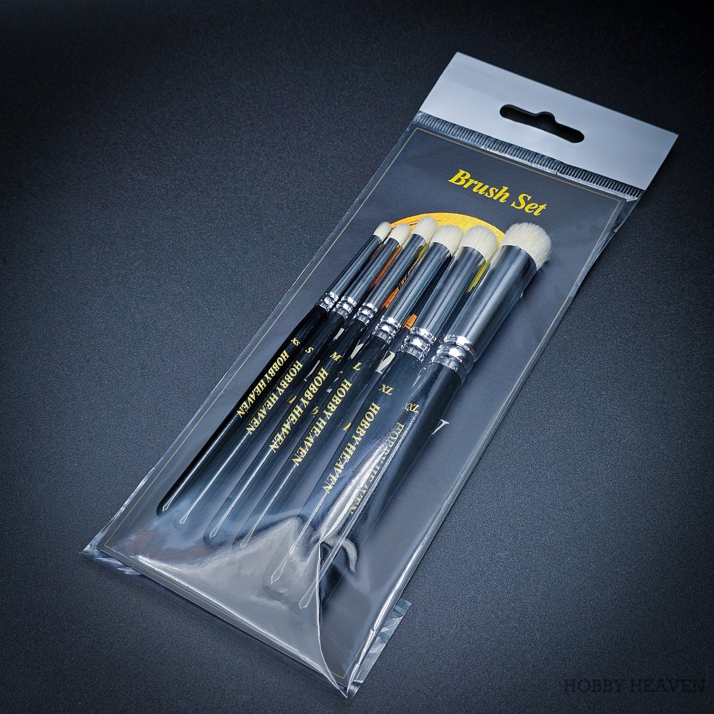 Hobby Heaven Dry Brush Set — Goat Hair Domed