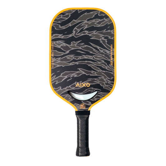 Pickleball Paddle Aixo P14C Reaper Series Tiger King 18K Raw Carbon