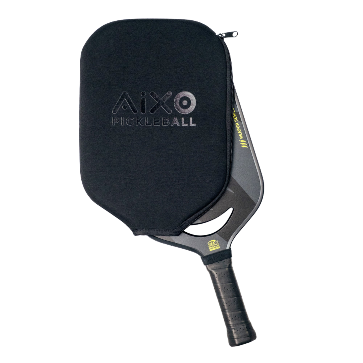 Pickleball Paddle Aixo P14C Reaper Series Insane Bolt 18k Raw Carbon