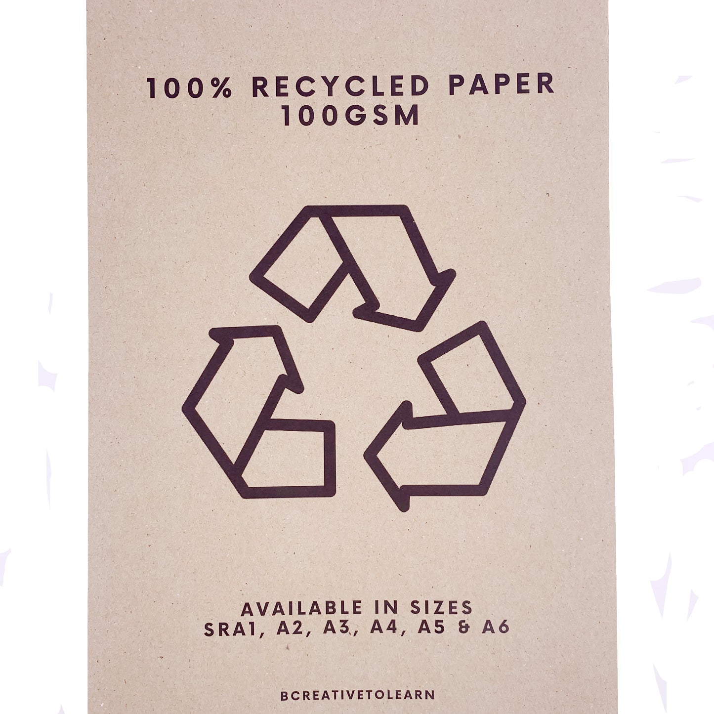 A3 Kraft Paper 100gsm - 100% Recycled Brown Paper for Art, Craft and Menus