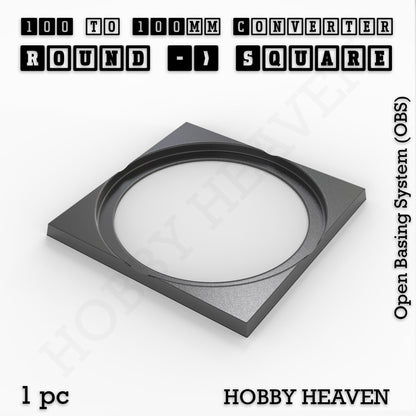 Round to Square Bases Shape and Size Converters 3d Print Full Range
