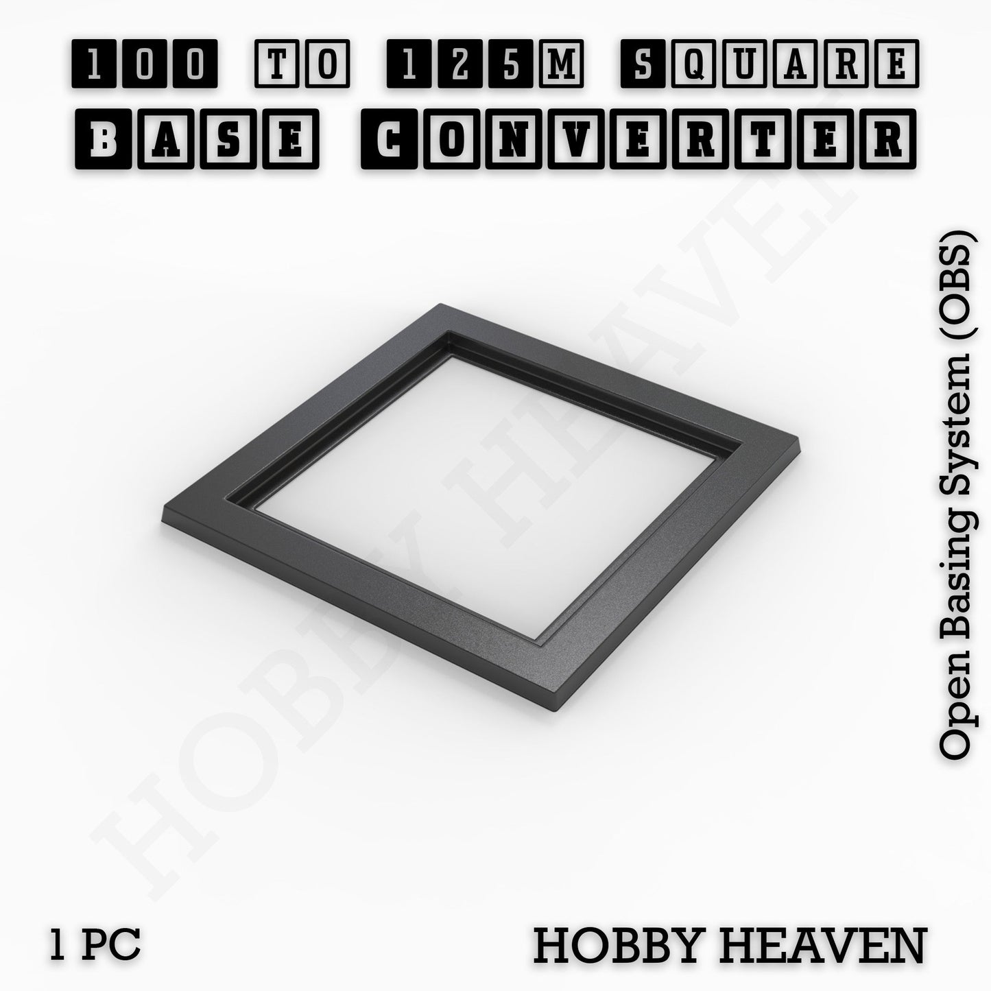 Square to Square Bases Size Converters 3d Print Full Range