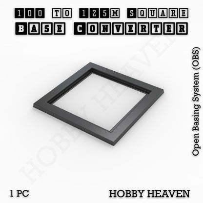 Square to Square Bases Size Converters 3d Print Full Range
