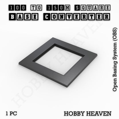 Square to Square Bases Size Converters 3d Print Full Range