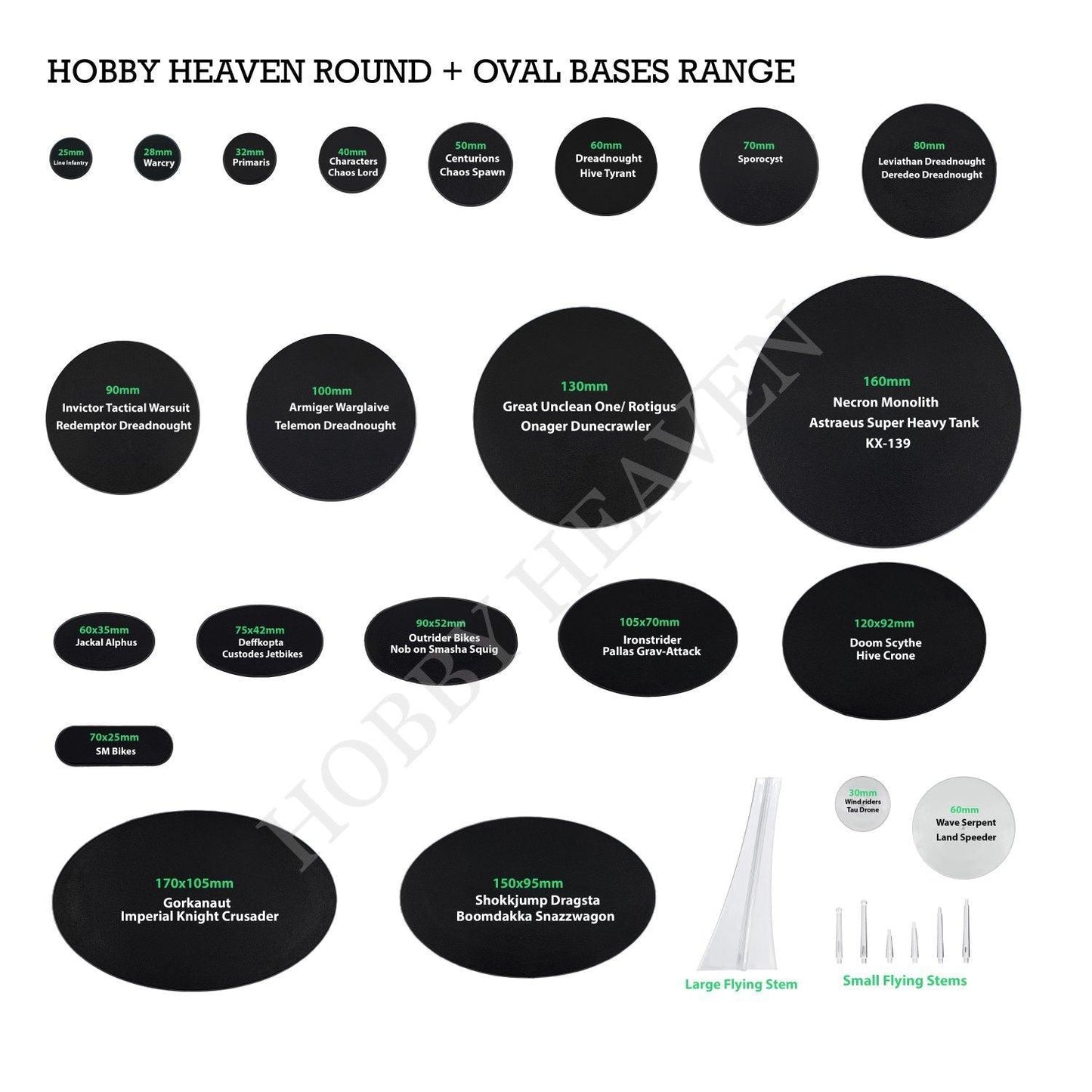 100mm Square Plain Plastic Bases