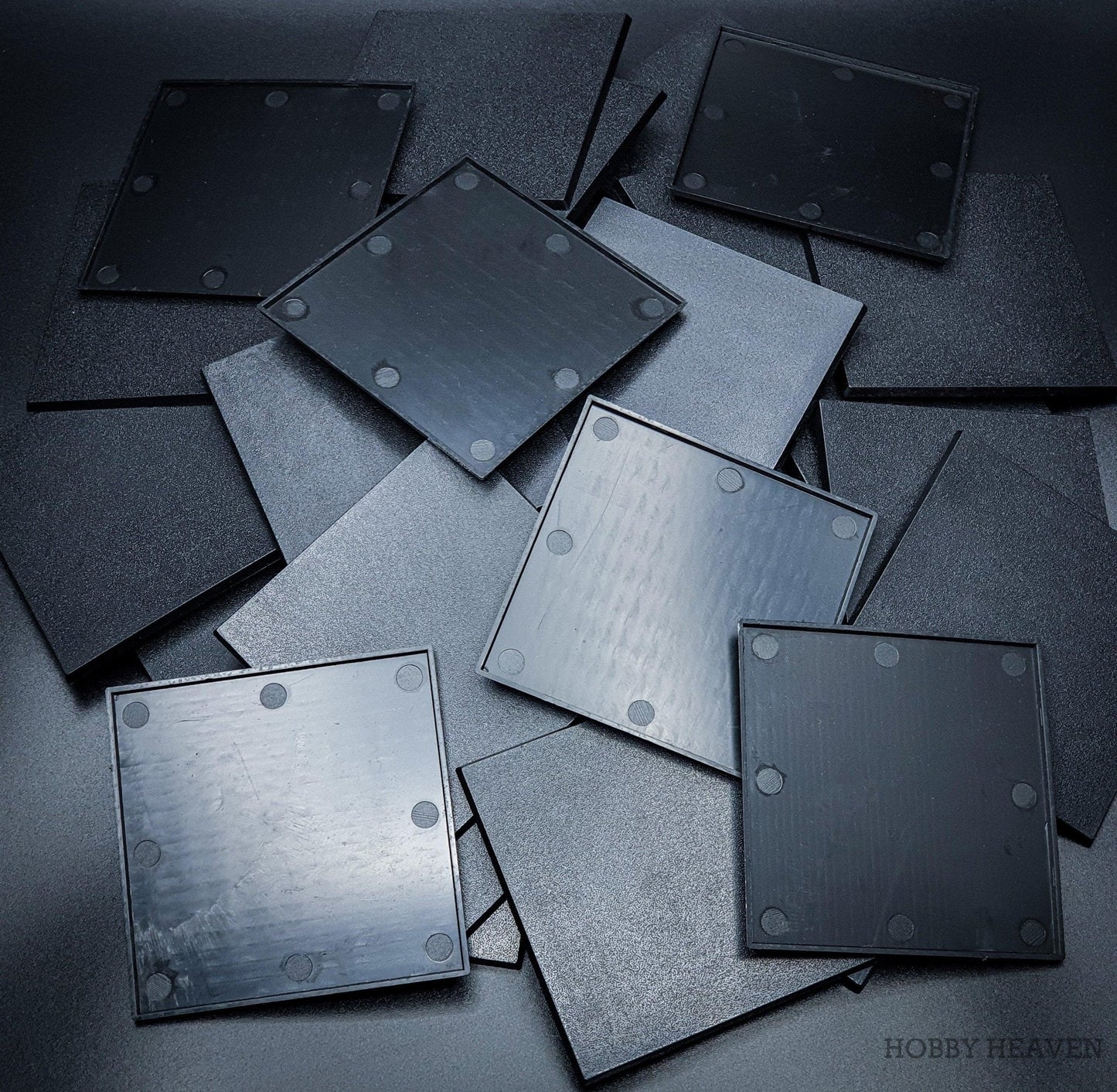 100mm Square Plain Plastic Bases