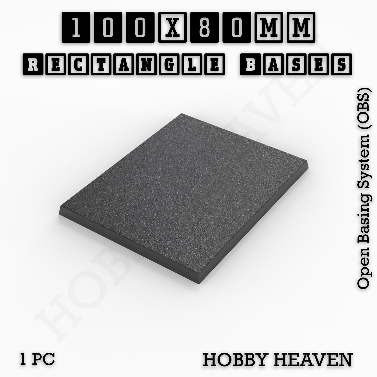 Rectangle Bases Range Sizes - 75x30mm to 125x40mm Medium Sizes 3d Print Full Range Tabletop Games