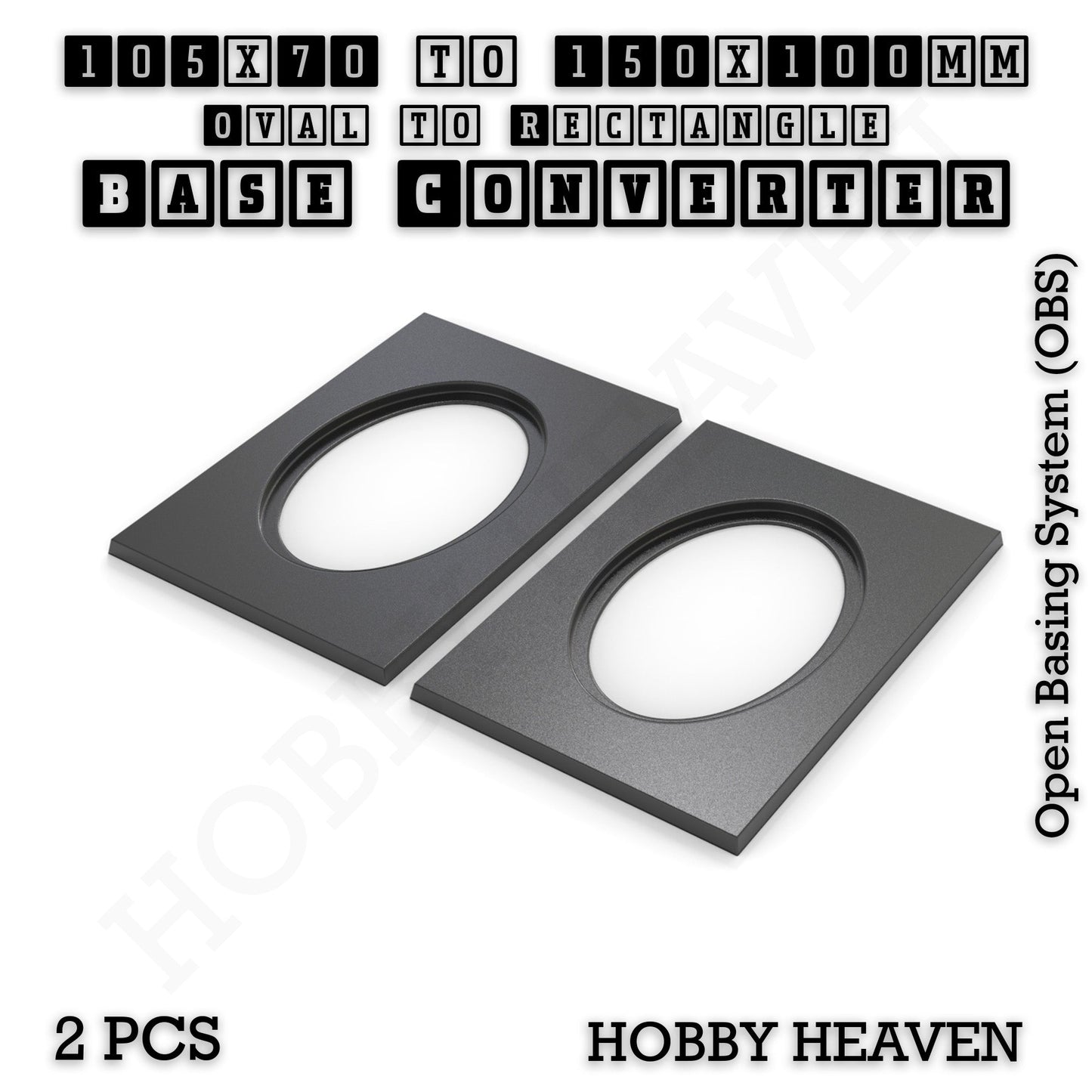 Wargaming Oval to Rectangle Base Converters – Tabletop Games | 3D Printed Tabletop Accessories