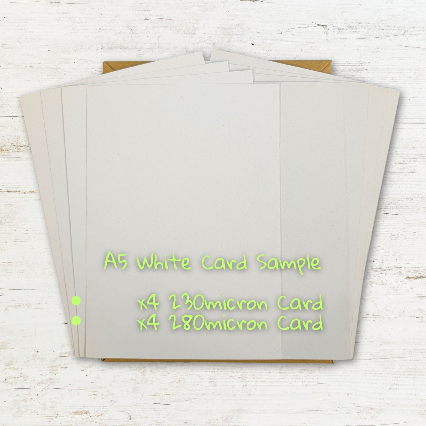 Recycled White Card Sample Pack