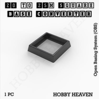 Square to Square Bases Size Converters 3d Print Full Range