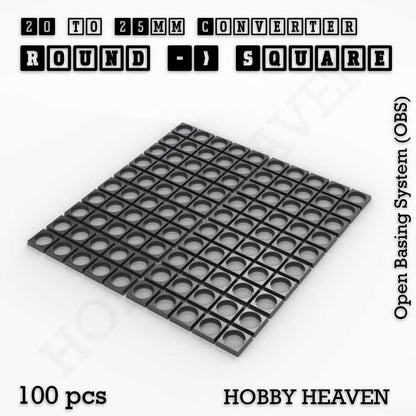 Round to Square Bases Shape and Size Converters 3d Print Full Range