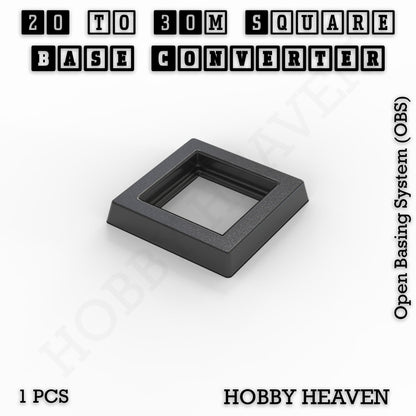 Square to Square Bases Size Converters 3d Print Full Range