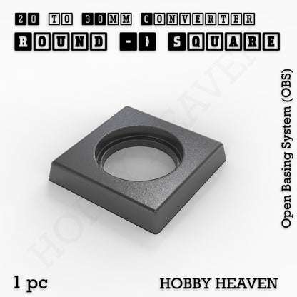 Round to Square Bases Shape and Size Converters 3d Print Full Range