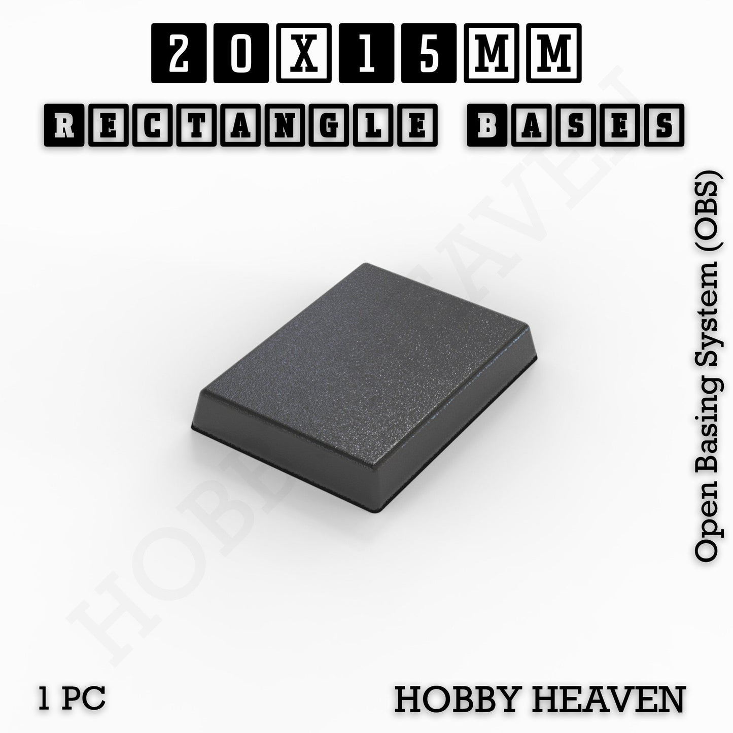 Rectangle Bases Range Sizes - 75x30mm to 125x40mm Medium Sizes 3d Print Full Range Tabletop Games