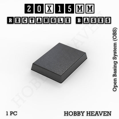 Rectangle Bases Range Sizes - 75x30mm to 125x40mm Medium Sizes 3d Print Full Range Tabletop Games