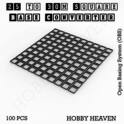 Square to Square Bases Size Converters 3d Print Full Range