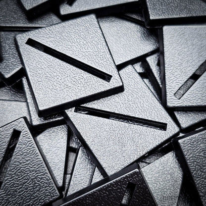 25mm Square Diagonal Slotted Plastic Bases