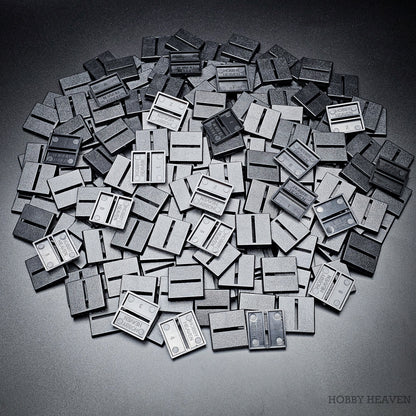 25mm Square Parallel Slotted Plastic Bases