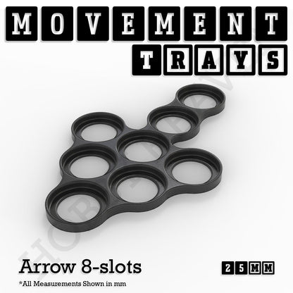 25mm Movement Trays for Tabletop Games | Waargaming | Full Range