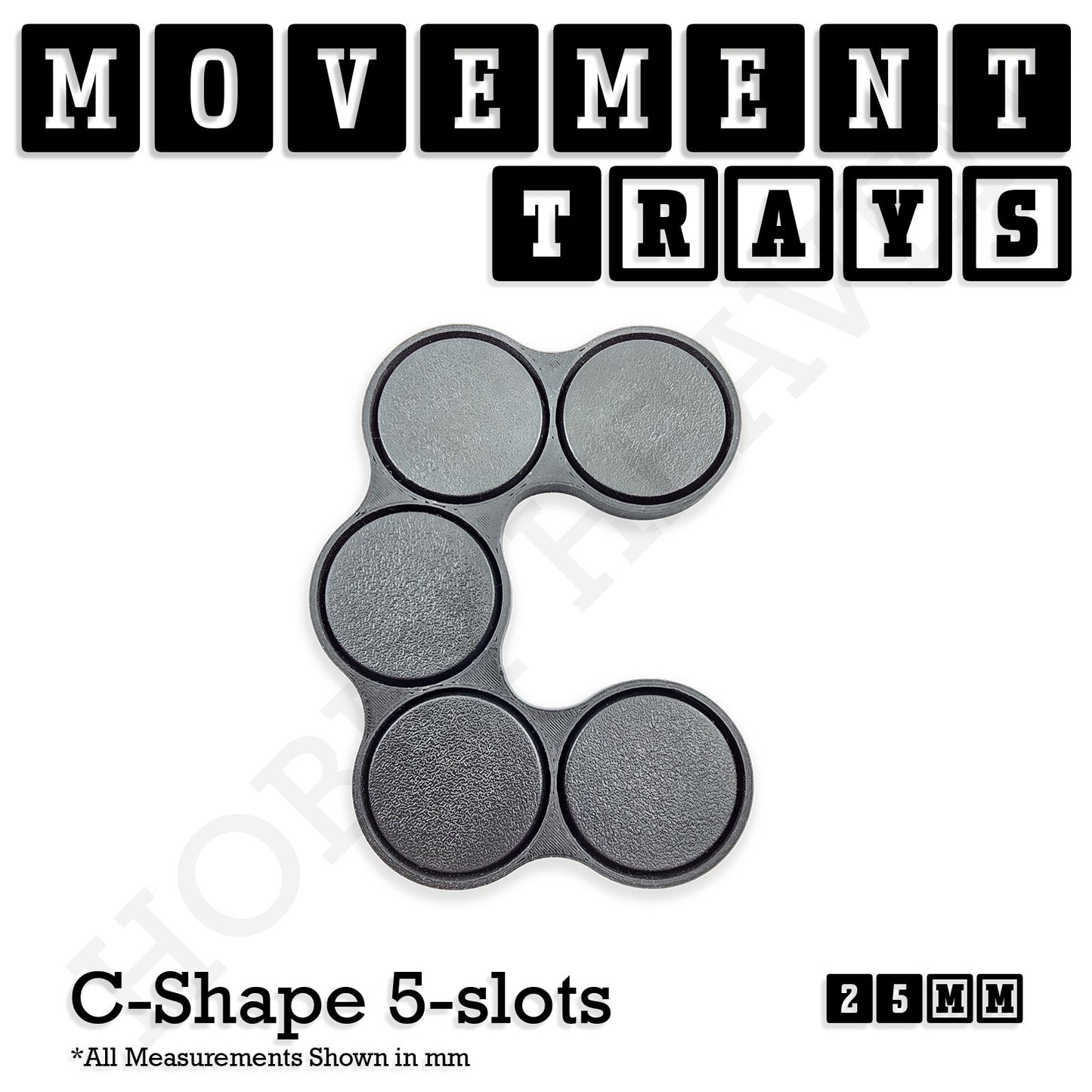 25mm Movement Trays for Tabletop Games | Waargaming | Full Range