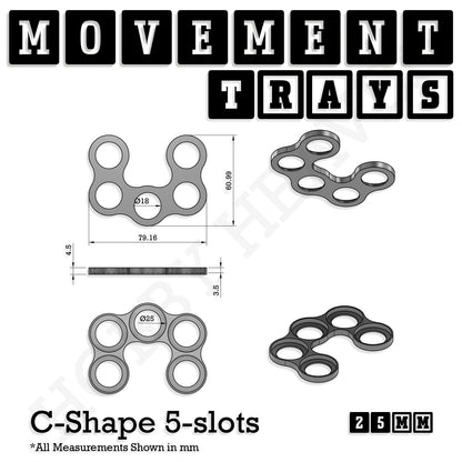 25mm Movement Trays for Tabletop Games | Waargaming | Full Range