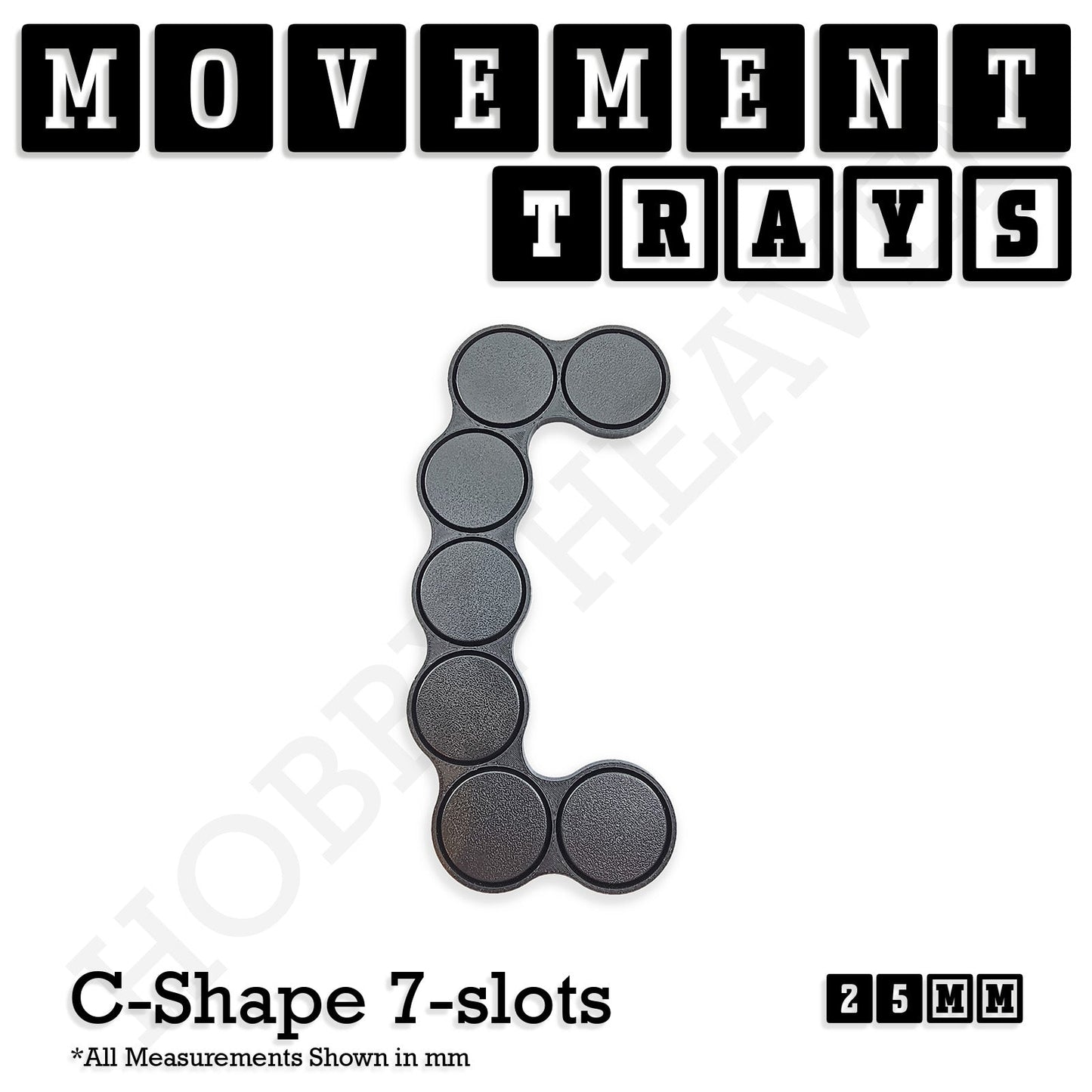 25mm Movement Trays for Tabletop Games | Waargaming | Full Range