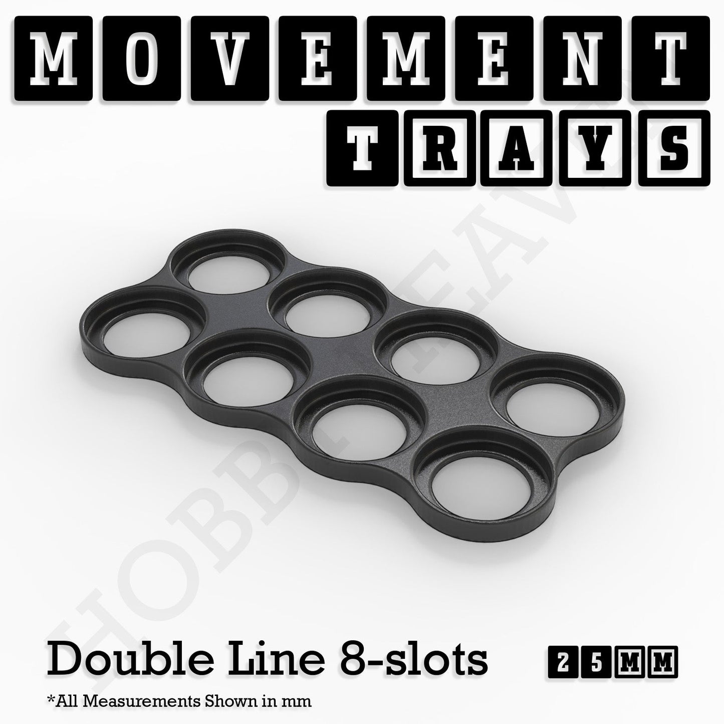 25mm Movement Trays for Tabletop Games | Waargaming | Full Range