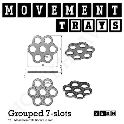 25mm Movement Trays for Tabletop Games | Waargaming | Full Range