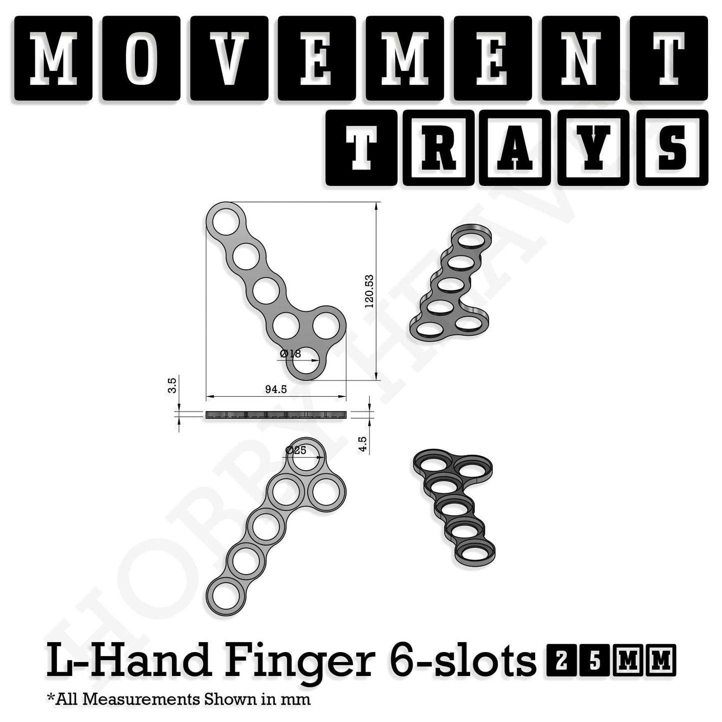 25mm Movement Trays for Tabletop Games | Waargaming | Full Range