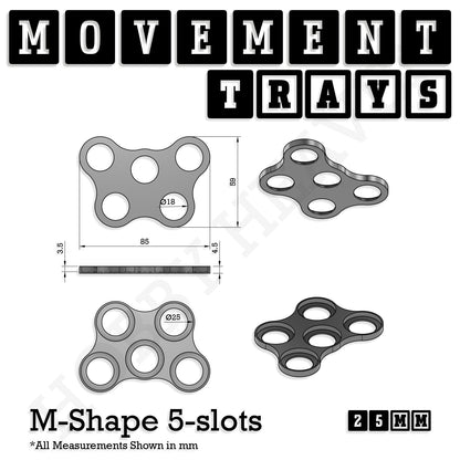 25mm Movement Trays for Tabletop Games | Waargaming | Full Range