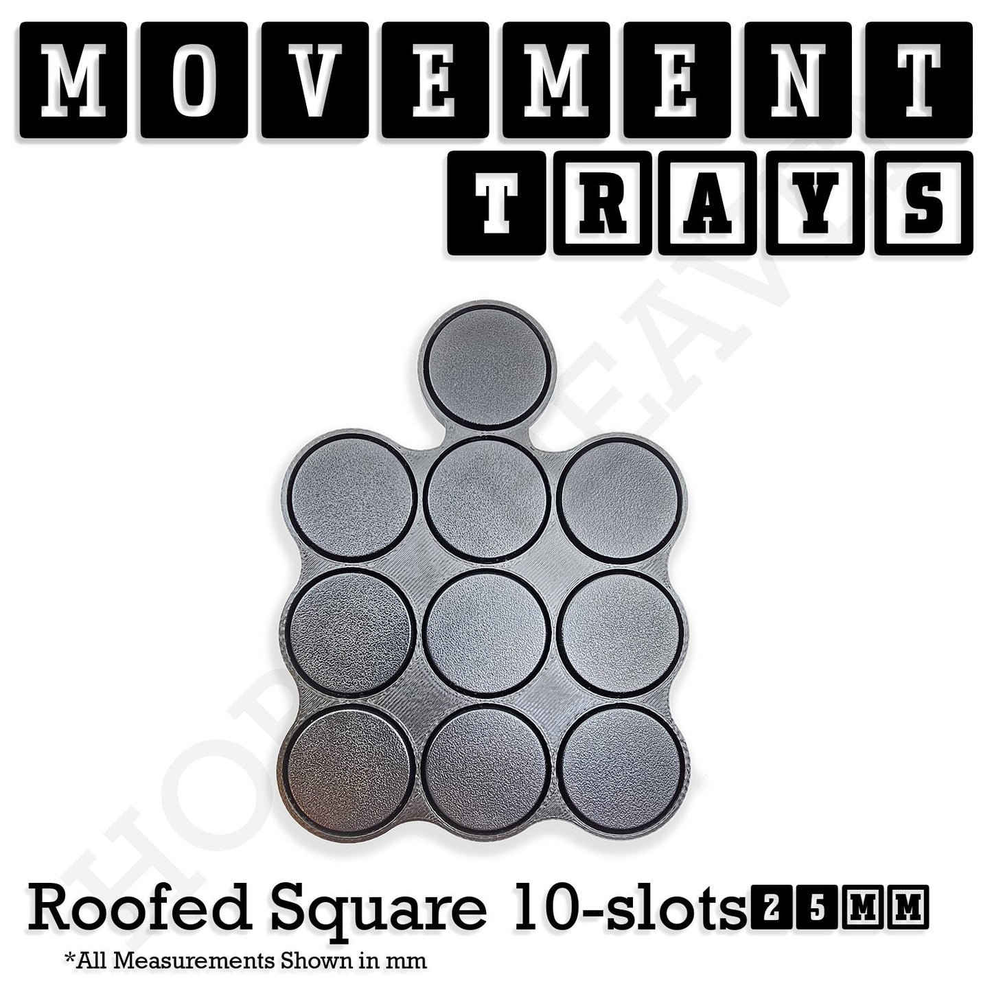 25mm Movement Trays for Tabletop Games | Waargaming | Full Range