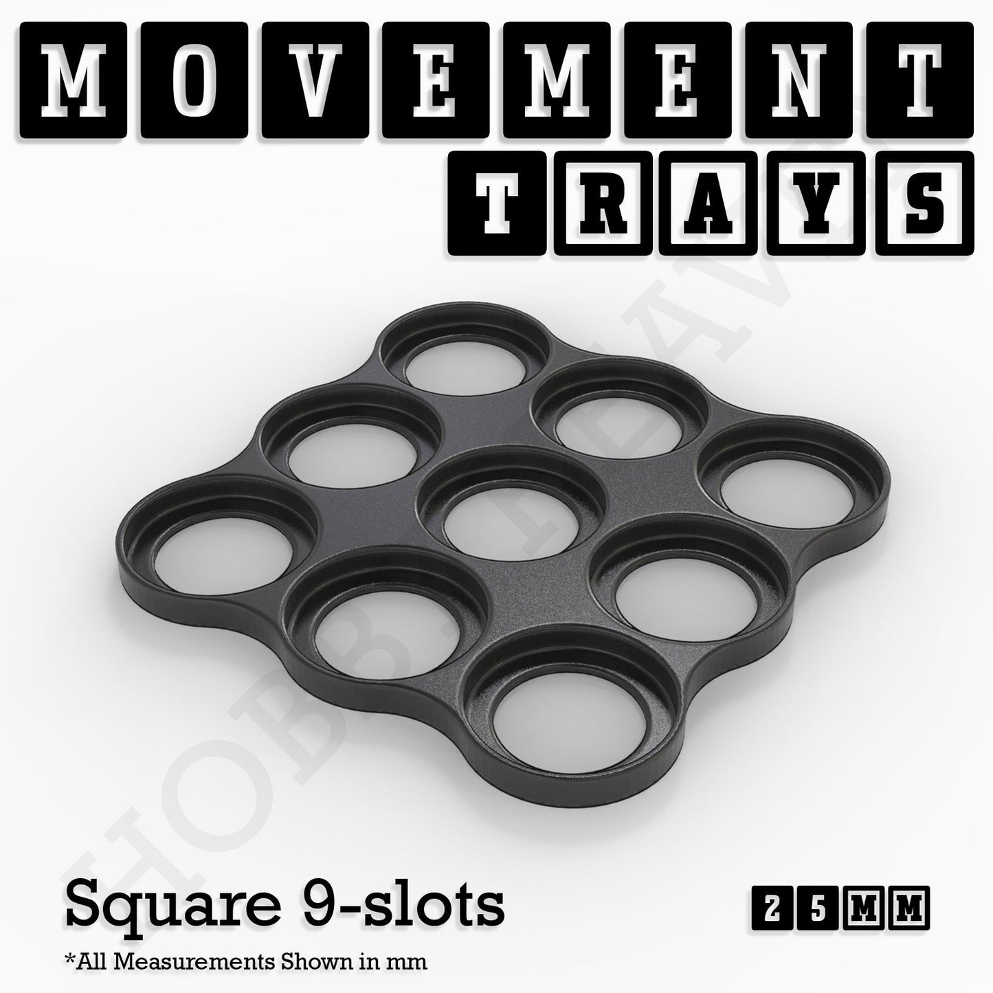 25mm Movement Trays for Tabletop Games | Waargaming | Full Range