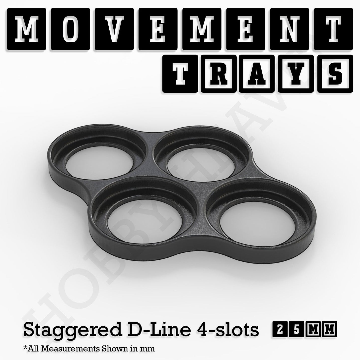 25mm Movement Trays for Tabletop Games | Waargaming | Full Range