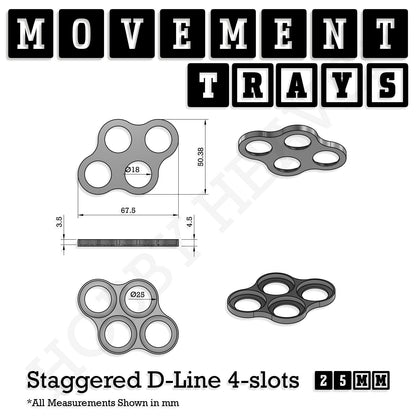 25mm Movement Trays for Tabletop Games | Waargaming | Full Range