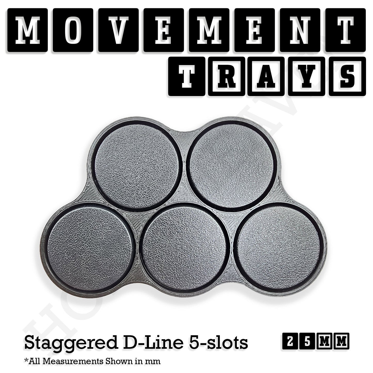 25mm Movement Trays for Tabletop Games | Waargaming | Full Range