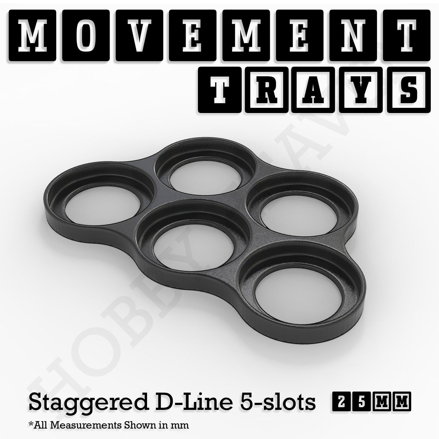 25mm Movement Trays for Tabletop Games | Waargaming | Full Range