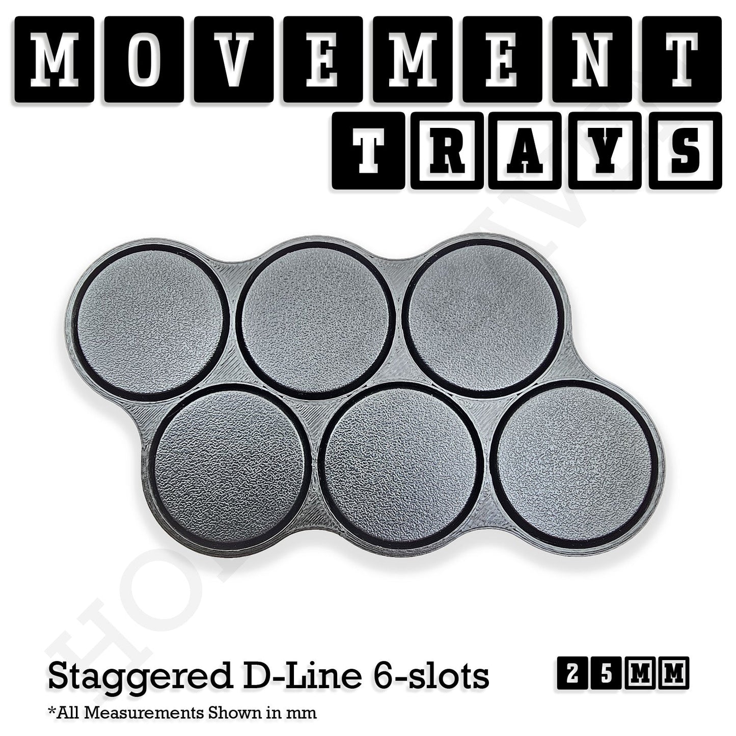 25mm Movement Trays for Tabletop Games | Waargaming | Full Range