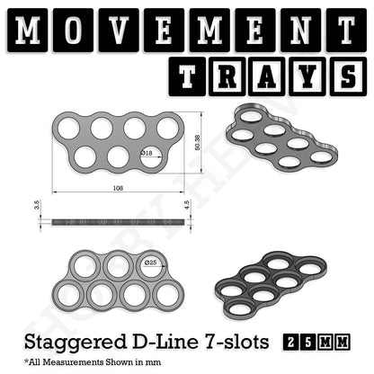25mm Movement Trays for Tabletop Games | Waargaming | Full Range