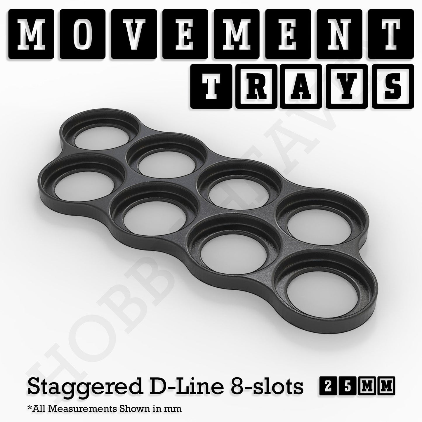 25mm Movement Trays for Tabletop Games | Waargaming | Full Range