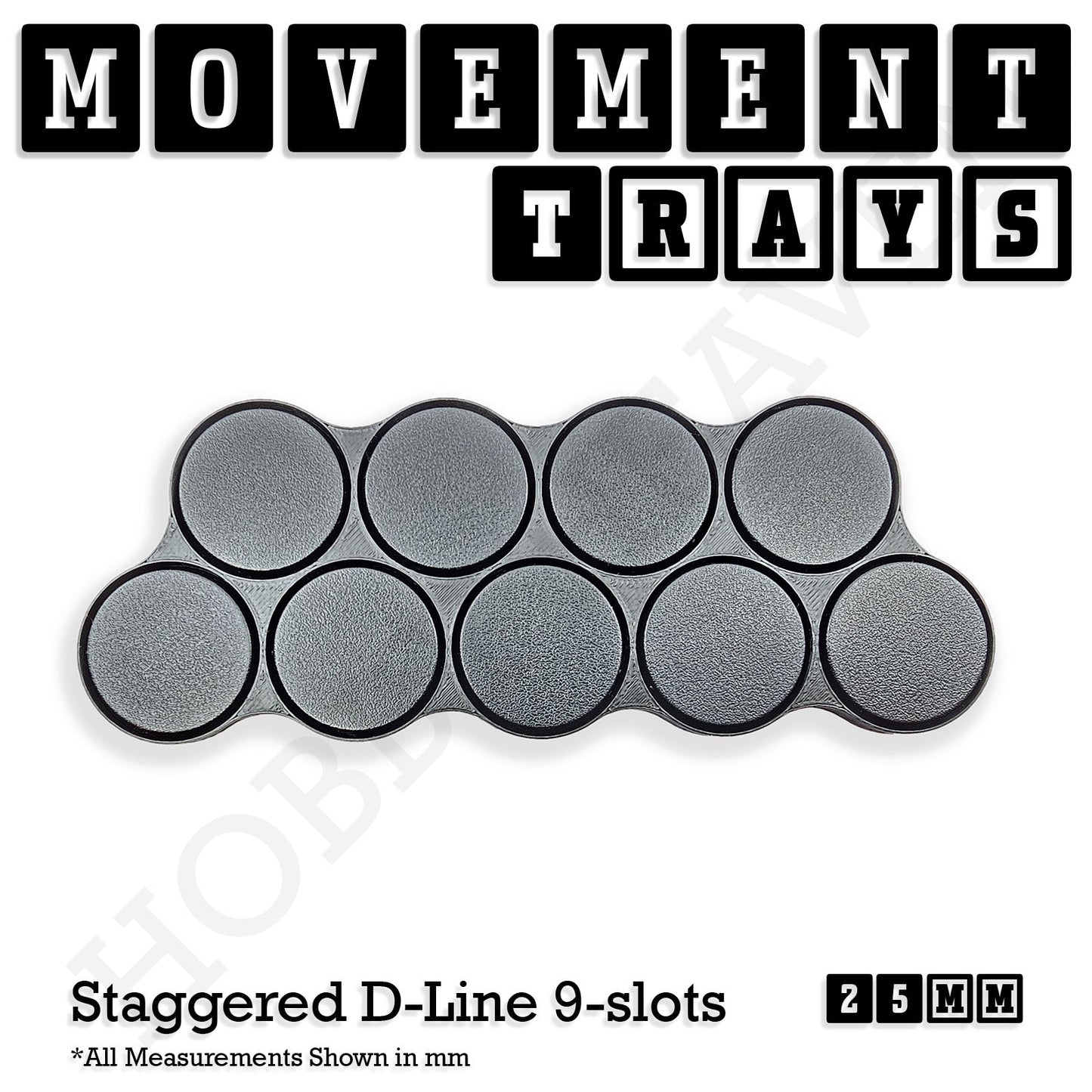 25mm Movement Trays for Tabletop Games | Waargaming | Full Range