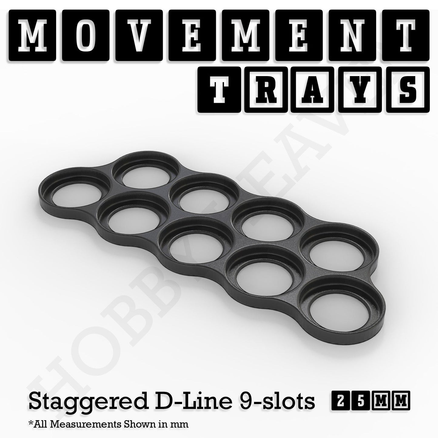 25mm Movement Trays for Tabletop Games | Waargaming | Full Range