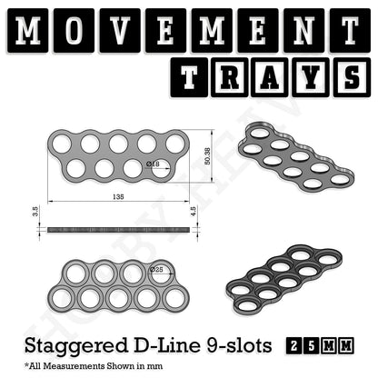 25mm Movement Trays for Tabletop Games | Waargaming | Full Range
