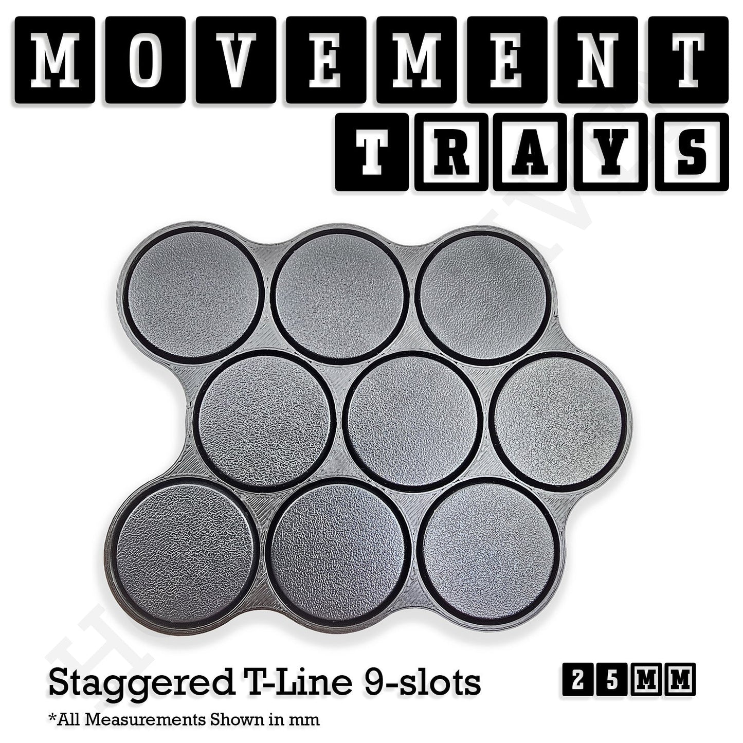 25mm Movement Trays for Tabletop Games | Waargaming | Full Range