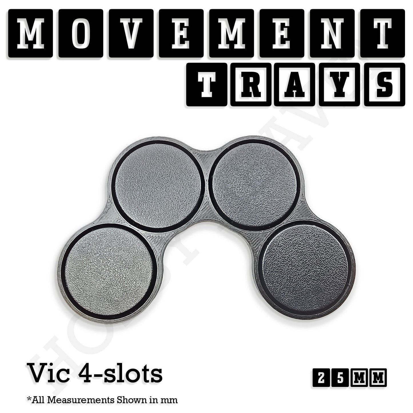 25mm Movement Trays for Tabletop Games | Waargaming | Full Range