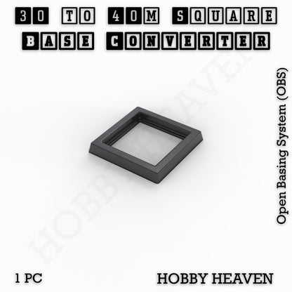 Square to Square Bases Size Converters 3d Print Full Range
