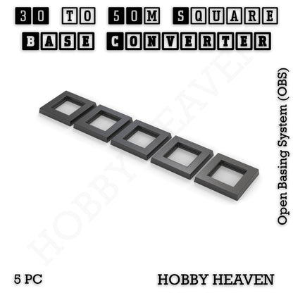 Square to Square Bases Size Converters 3d Print Full Range