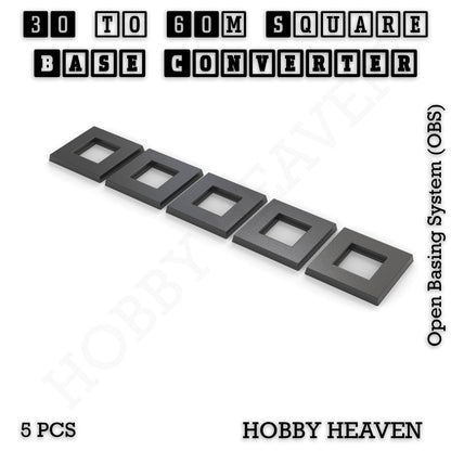 Square to Square Bases Size Converters 3d Print Full Range