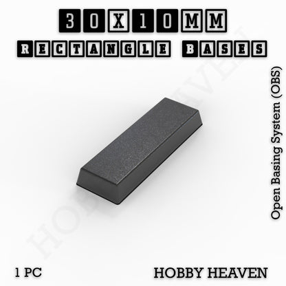 Rectangle Bases Range Sizes - 20x15mm to 75x25mm Small Sizes 3d Print Full Range Tabletop Games